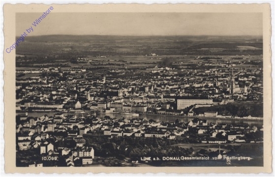 Linz an der Donau, Gesamtansicht vom Pöstlingberg