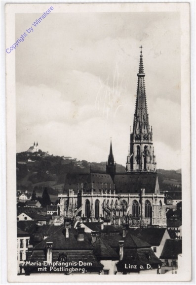 Linz an der Donau, Maria Empfängnisdom mit Pöstlingberg