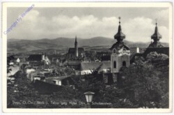 Steyr, Blick v. Tabor geg. Hohe Dirn u. Schoberstein