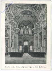 St. Florian, Stift, Inneres der Kirche mit großer Orgel