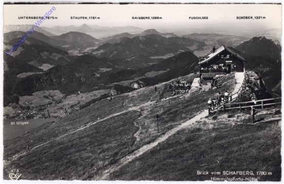 St. Wolfgang, Blick vom Schafberg, Himmelspforte-Hütte