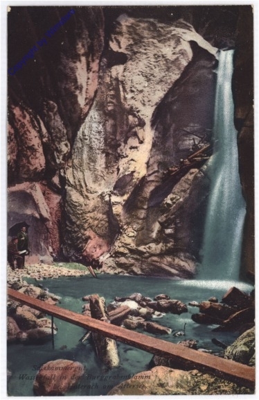 Unterach am Attersee, Wasserfall in der Burggrabenklamm