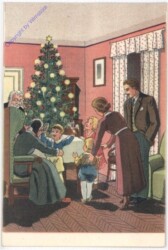 ak190396 Familie feiert Weihnachten