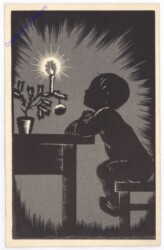 ak190416 Kind sitzt am Tisch