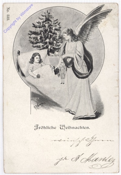 ak190434 Engel kommt zum schlafendem Kind