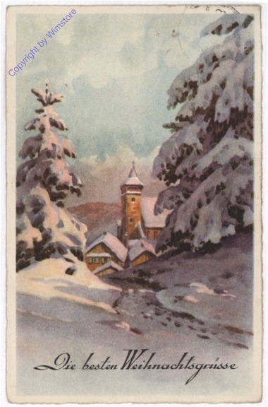 Verschneite Kirche