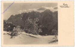 Verschneiter Blick auf die Berge