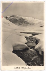 Verschneiter Bachlauf