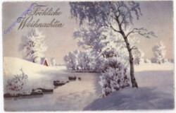 Verschneiters Flussufer