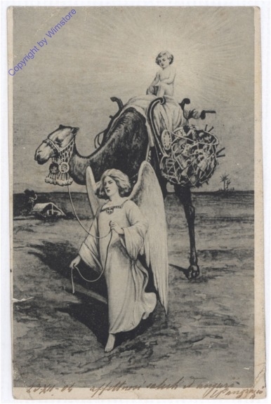 ak190538 Engel mit Jesus auf Kamel