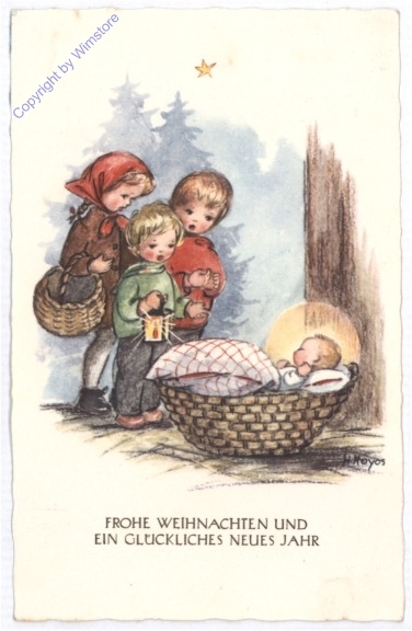 Kinder vor einem Korb