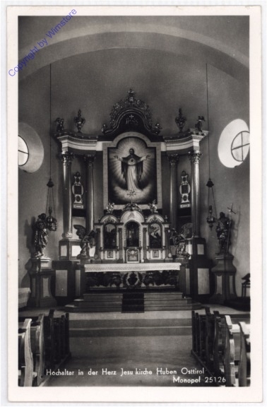Huben, Hochaltar in der Herz Jesu Kirche