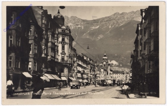 Innsbruck, Maria Theresienstrasse mit Nordkette