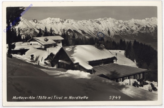 Innsbruck, Mutterer Alm mit Nordkette