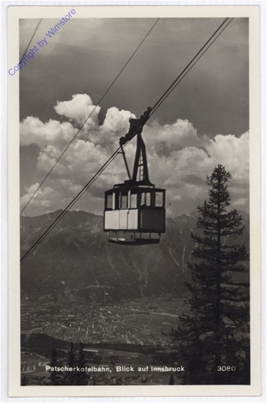 Innsbruck, Patscherkofel-Bahn, Blick auf Innsbruck