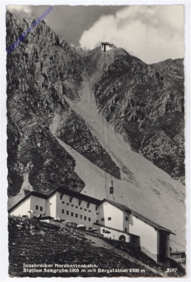 Innsbruck, Nordkettenbahn, Station Seegrube mit Bergstation