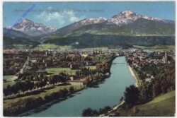 Innsbruck, von der Weiherburg mit Serles und Nockspitze