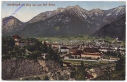 Innsbruck, mti Berg Isel und Stift Wilten