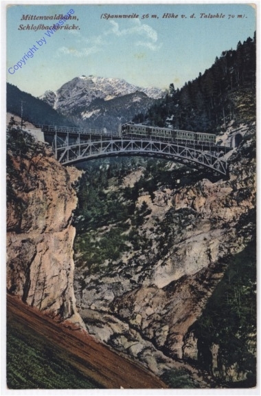 Innsbruck, Mittenwaldbahn, Schloßbachbrücke