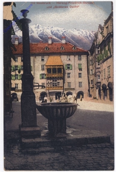 Innsbruck, Herzog Friedrich Strasse mit Goldenem Dachl