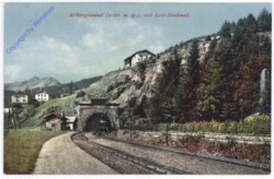 St. Anton, Arlbergtunnel, mit Lottdenkmal