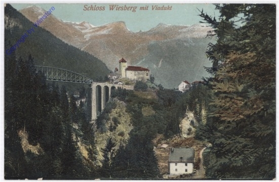 Tobadill, Schloss Wiesberg mit Viadukt