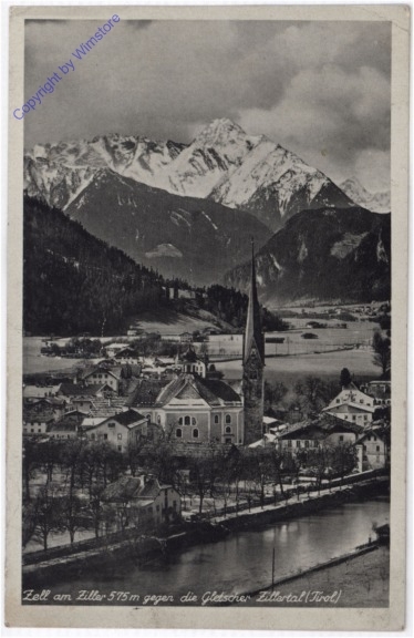 Zell am Ziller, gegen die Gletscher Zillertal