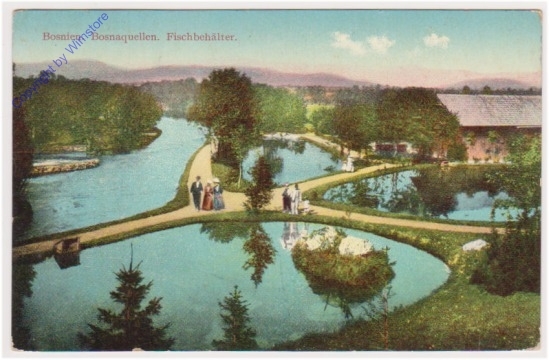 Bosnien, Bosnaquellen, Fischbehälter