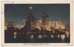 Detroit, at night from Windsor
