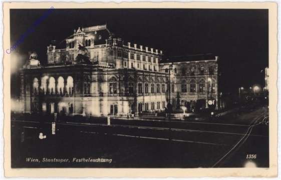 ak191737 Wien 1, Staatsoper, Festbeleuchtung