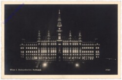 ak191799 Wien 1, Rathaus, beleuchtet
