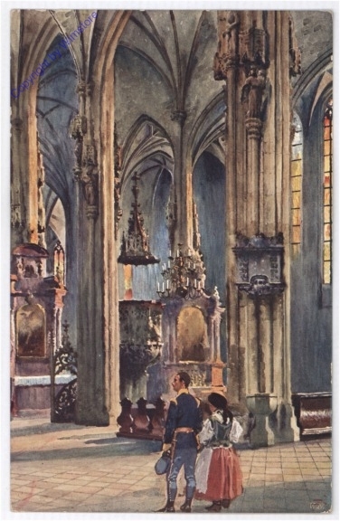 ak191896 Wien 1, Stephanskirche, Kanzel, Cäcilienaltar
