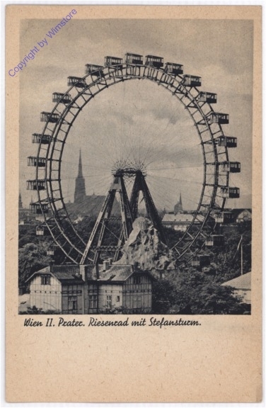 Wien 2, Riesenrad mit Stefansturm