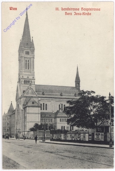 ak191970 Wien 3, Landstrasse Hauptstrasse Herz Jesu-Kirche
