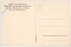 Wien 3, Pater Viktor Braun, Stifter der Kongregation der Dienerinnen des hlgst. Herzens Jesu