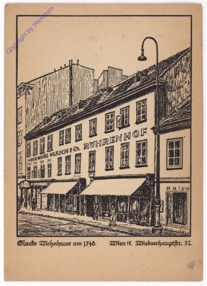 ak192008 Wien 4, Wohnhaus um 1740