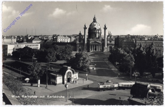 Wien 4, Karlsplatz mit Karlskirche
