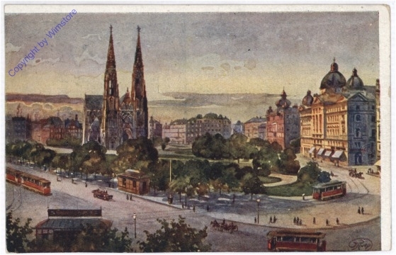 Wien 9, Maximilianplatz mit Votivkirche