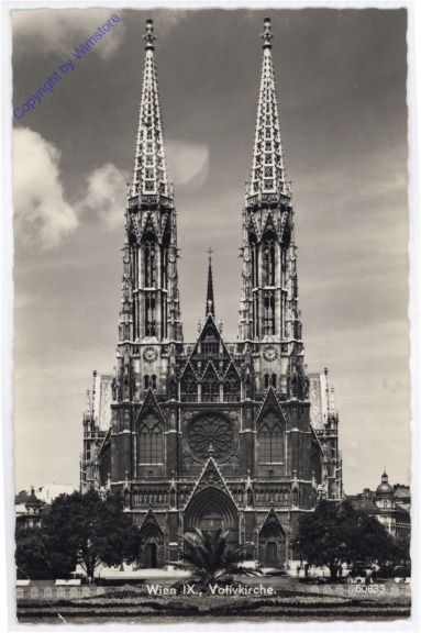 Wien 9, Votivkirche, Fliegeraufnahme