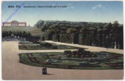 Wien 13, Schönbrunn, Neptun-Grotte mit Gloriette