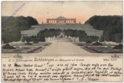 Wien 13, Schönbrunn, Neptungrotte und Gloriette