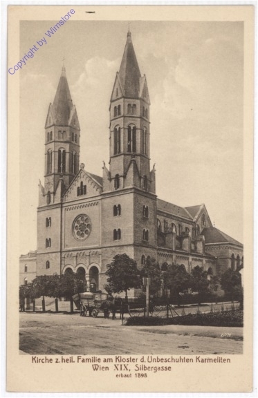 ak192275 Wien 19, Kirche z.heil.Familie am Kloster d. Unbeschuhten Karmeliten
