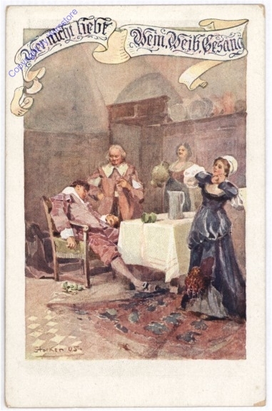 ak192562 Wer nicht Liebe, Wein, Weib, Gesang...