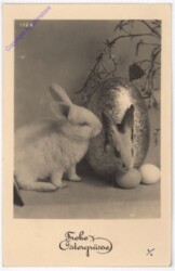 Zwei Hasen mit Eiern