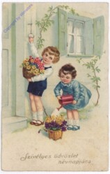 ak192754 Kinder mit Blumenkörben