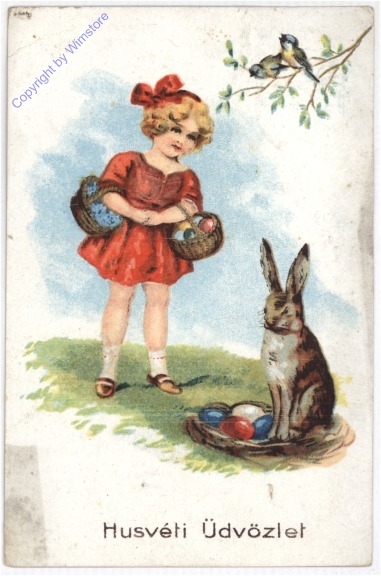 Mädchen mit dem Osterhasen