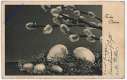 Eier mit Palmzweigen