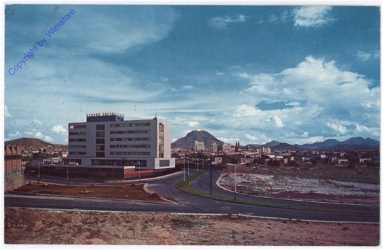 Mexico, Edificio de la Clinica y Hospital del Seguro social en la Ciudad de Chihuahua