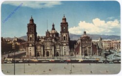 Mexico, View of the Zocalo and Cathedral of Mexico City