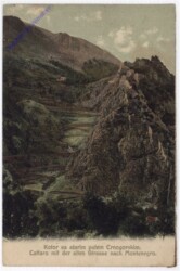 Cattaro mit der Strasse nach Montenegro